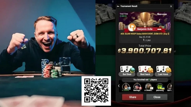 【APL扑克】WSOP线上主赛冠军复盘，解析FT前的口袋4关键手牌！