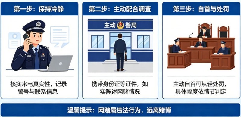 【APL扑克】网赌被警察打电话要求配合调查怎么办？自首能否从轻处罚全面解析