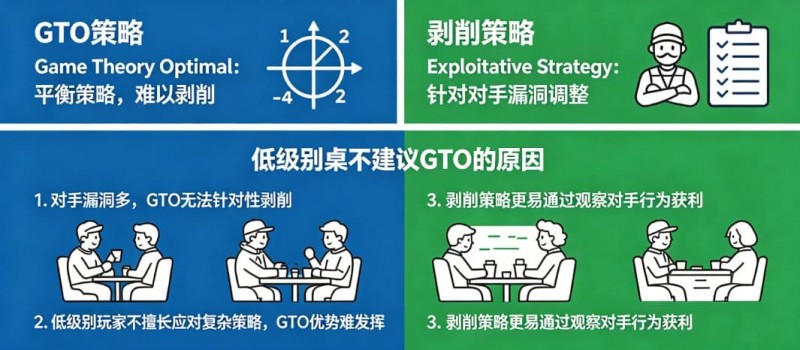【APL扑克】德州扑克：GTO vs 剥削策略。在低级别桌为什么不建议用GTO？
