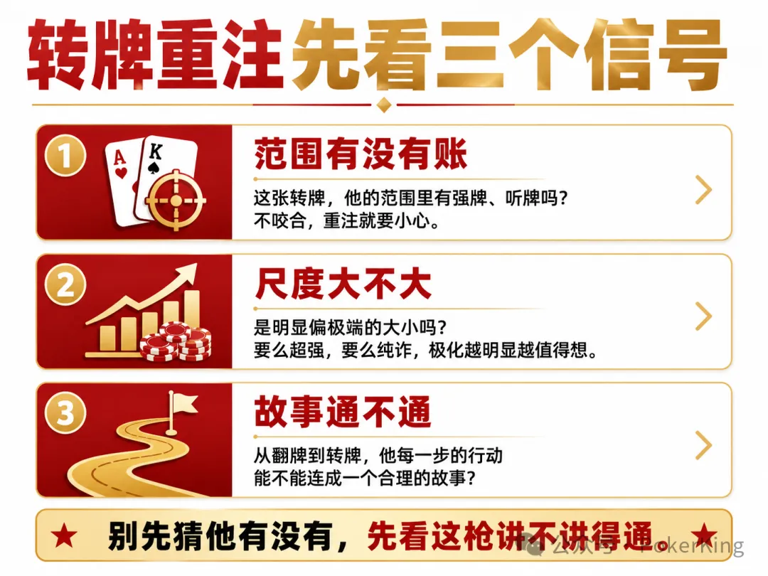 【APL扑克】转牌重注，到底该信不信？三个信号帮你把“猜”变成“对账”