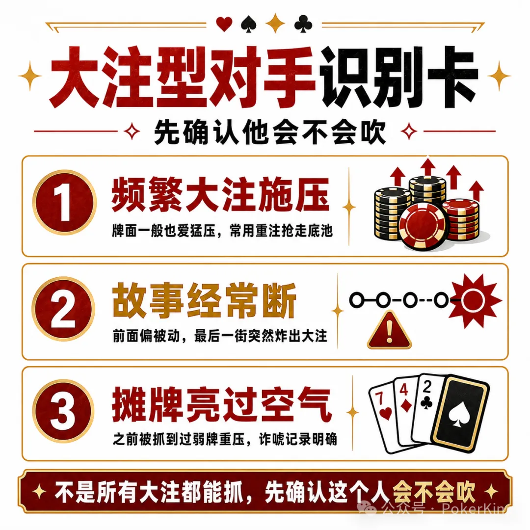【APL扑克】牌桌上总有人拿大注压你？三步教你抓诈，别再白白弃牌