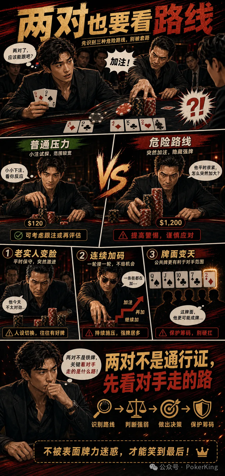 【APL扑克】两对被加注,为什么越看越危险?三条路线帮你重新估价