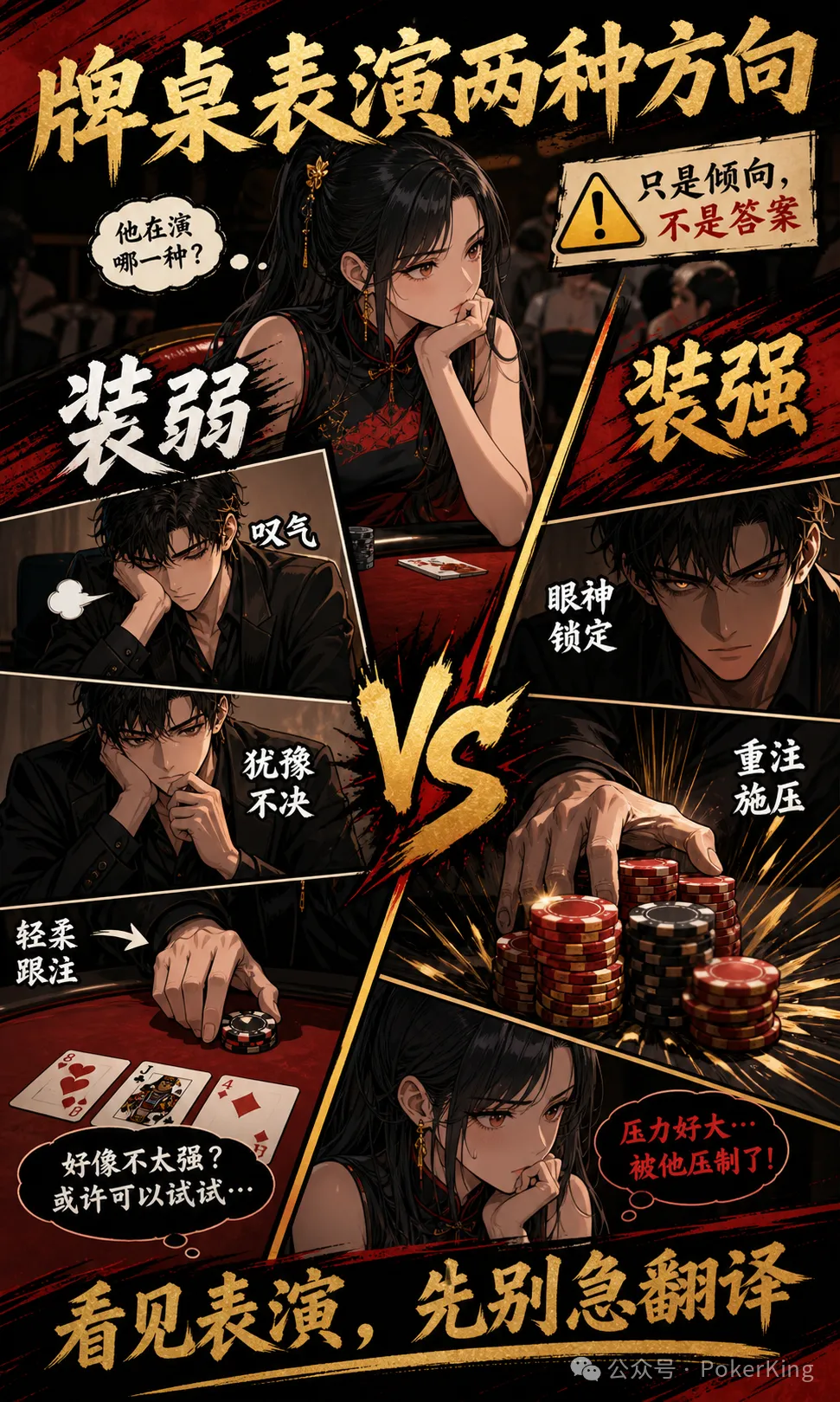 【APL扑克】牌桌台词陷阱：“那我跟吧”到底是强是弱？先看基线再拆表演