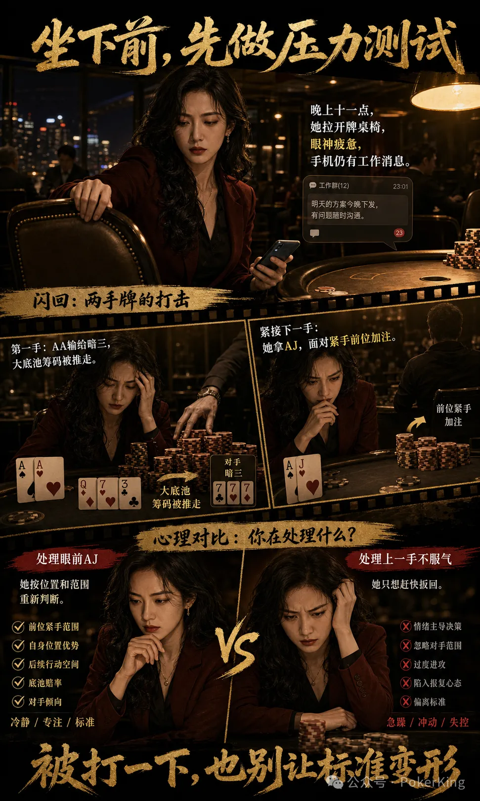 【APL扑克】坐下前问自己一句：第一手输大底池，下一手还能重新判断吗？
