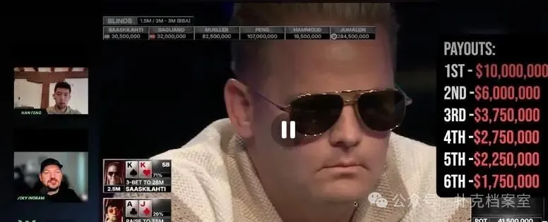 【APL扑克】“这可能是我一生的遗憾”：WSOP主赛第五名Han Feng复盘决赛桌最痛一手牌