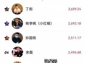 【APL扑克】中扑榜盘点:超豪赛助力丁彪横扫三大榜单遥遥领先!11月份赛事进入年末爆发期!