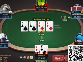 【APL扑克】牌局分析:3bet多人池,转牌中顶对顶踢如何处理?