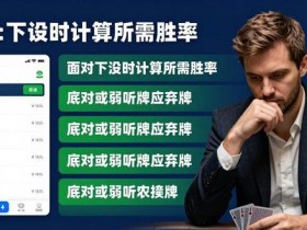 【APL扑克】大发扑克实战攻略:位置优势与底池控制,新手稳定盈利指南